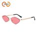 Two Circles Fashion Diamond Metal Frame Sunglasses Simple Beach Sunshade Sunglasses Female T1372_viptrois.com