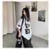 High Street American Leopard Print Summer Heart-shaped Short-sleeve New T-shirt For Men And Women, INS Korean Style_viptrois.com