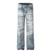 Men's Clothing Retro Autumn And Winter Neutral Trendy Printed Letters High End Men's Loose Leg Jeans_viptrois.com