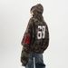 Camo Zip Hoodie – Unisex Vintage Streetwear Pullover With Contrast Stitching (M-3XL, Army Green/Blue)_viptrois.com