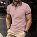 Men's Polo Shirt Solid Color Button Casual Fashion Short Sleeved T Shirt Men's Tops_viptrois.com