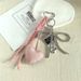Personalized PU Leather Love Keychain Women's Bag Pendant Creative School Bag Keychain Pendant Accessories_viptrois.com