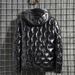 Metallic Finish Winter Puffer Jacket – Slim-Fit Hooded Coat With High-Shine Polyester Shell (M-5XL)_viptrois.com