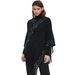 Unisex European and American spring and autumn stripes solid color fringe knitted cape cape_viptrois.com