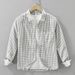 Fresh Long Sleeved Shirt Men's Checkered Fashionable Versatile Artistic Casual Loose Top_viptrois.com