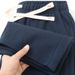 Men's Clothing Navy Blue Twill Cotton Sweatpants Men 300g Heavy Loose Straight Sports Casual Pants Men's Versatile New Spring And Autumn_viptrois.com