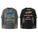 Men's Clothing Racing Style Retro Washed Old Long Sleeved T Shirt Trendy Hip Hop Cracked Letter Print Two Piece Top_viptrois.com