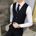 Men's Clothing 6 Color Men's Slim Vest Best Man Vest V Neck Single Breasted Vest S 6XL_viptrois.com