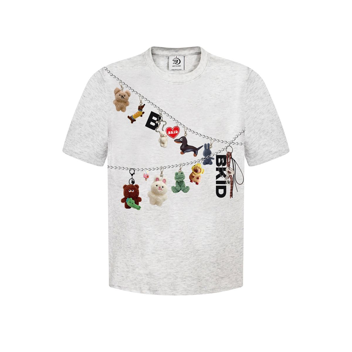 American Creative Cartoon Graffiti Printed Short Sleeved T-shirt For Men's Summer Loose Casual Versatile Couple Top_viptrois.com