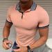 Men's Clothing Summer Striped Lapel Men's Sports Polo Shirt Top T Shirt_viptrois.com