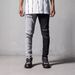 Men's Clothing high quality worn-out skinny stretch jeans skinny jeans men's personalized color matching_viptrois.com