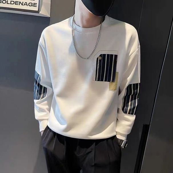 Men's Sweatshirt Spring Autumn New High-end Design Crew Neck Jacket Ins Trendy Brand Casual Cool Top_viptrois.com