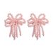 Spring And Summer Girl Beaded Bow Shoe Buckle Retro Knotted Sweet Pink Handmade Beaded Tassel Shoe Accessories_viptrois.com