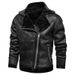 Men's Wear Lapel Leather Jacket With Fleece Thickened Casual Men's Fur Coat_viptrois.com