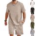 Men's Suits 2025 Summer New Men's Short Sleeved Shorts Fashionable Two Piece Suits Casual Outing Breathable Trend_viptrois.com