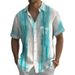 Men's Trendy Short Sleeved Shirt Summer Fashion 3D Print Bamboo Joint Linen Loose Casual Clothing_viptrois.com