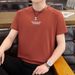 Summer New Fashion Thin, Breathable Embroidered Loose Youth Round Neck Short Sleeved Men's T-shirt_viptrois.com