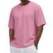 Men's Clothing Casual Round Neck Short Sleeved T Shirt Fashionable And Versatile Textured T Shirt Tops_viptrois.com