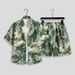 Men's Clothing Style Retro Short Sleeved Floral Shirt Men's Hawaii Thailand Sanya Seaside Vacation Couple Shorts Beach Suit Suit_viptrois.com
