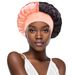 New Wide Brim Color Matching Sleeping Cap Ladies Fashion Elastic Chemotherapy Cap Two Color Stitching Hair Care Washing Cap_viptrois.com