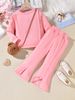Mother&Kids Fashion cute pink suit children's split pants bear bag set_viptrois.com