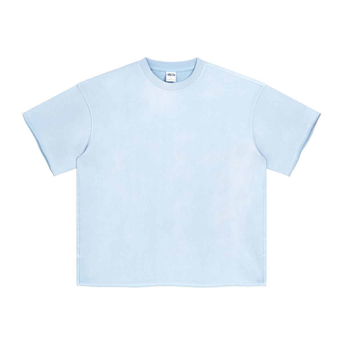 Spring And Summer Old Spray Dyed Brushed Loose Edged High Street Trend Brand Short Sleeved Shorts Couple Suit_viptrois.com