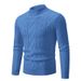 Autumn Winter Men's Half Turtleneck Slim Solid Color Fashion Sweater Top_viptrois.com