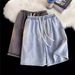 Men's Clothing Men's Summer Denim Shorts Trendy Style Loose Straight Leg Casual Elastic Waist Five Point Pants_viptrois.com