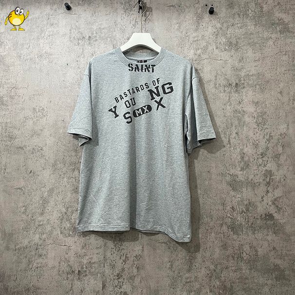 Camiseta De Manga Corta Con Estampado Vintage Lavado Para Hombre Y Mujer, Estilo Urbano Informal, Top Holgado De Primavera Y Verano_viptrois.com