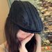 Korean Version Vintage Frayed Edge Forward Cap For Women Spring Summer Versatile Face Slimming Niche Design Reversible_viptrois.com
