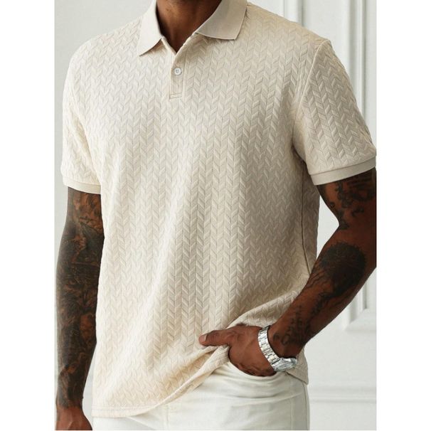 Men's Solid Color Collared Button Down Short Sleeved Shirt Casual Everyday Style_viptrois.com