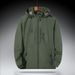 Men's Clothing Lightweight Hooded Windbreaker Jacket – Outdoor Sports & Casual Wear, Durable Polyester, Breathable & Stylish (Khaki, Gray, Black)_viptrois.com