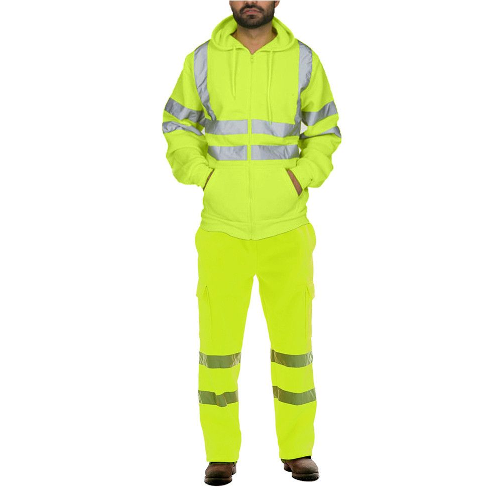 Men's Clothing Men's Suits Sanitation Workers Reflective Strip Work Clothes Fleece Suits Men_viptrois.com