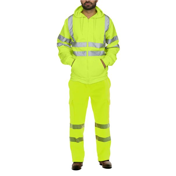 Men's Clothing Men's Suits Sanitation Workers Reflective Strip Work Clothes Fleece Suits Men_viptrois.com
