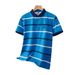 Classic Striped Polo Shirt – Breathable Short-Sleeve Men’s T-Shirt For Casual & Business Wear_viptrois.com