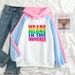 2024 Spring And Autumn Color Block High-End Sweatshirt WEARE New Cool Internet Celebrity Long Sleeve Top_viptrois.com