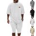 Summer Hot Sale Cross Border Men's Slim Trend Youth Leisure Sports Suit_viptrois.com