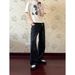 Trendy, Relaxed, Stylish, Chic, Japanese Inspired, Simple And Artistic Denim Jeans, Popular In Harajuku._viptrois.com