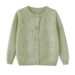 Mother & Kids Soft Cotton Knit Cardigan For Baby Girls & Boys – Lightweight Spring/Autumn Long Sleeve Open Front Sweater (Green/Khaki/White, S-XXL)_viptrois.com