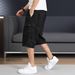 Summer Cotton Men's Casual Seven Piece Large Size Elastic Youth Workwear Shorts, Checkered Pattern_viptrois.com
