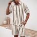 Men's 3D Printed Short Sleeved Shirt And Shorts Two Piece Set Simple And Stylish Casual Everyday European Size_viptrois.com