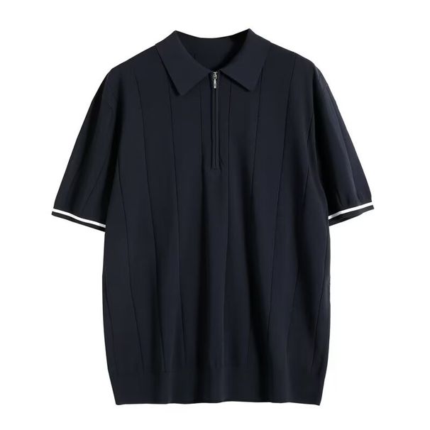 Men's Clothing Lapel Short Sleeved Polo Shirt Trendy Summer T Shirt Slim Trend All Match T Shirt Top_viptrois.com