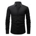 Men's Clothing Four Sided Stretch Shirt Men's Long Sleeved Thin Large Size Men's Clothing Anti Wrinkle Solid Color Men's Shirt_viptrois.com
