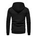 Fit Hooded Sweatshirt – Autumn-Ready Men’s Pullover With Grid Texture (Black/Grey, Slim Cut, S-XXL, Wrinkle-Resistant Polyester)_viptrois.com