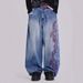 Men's Clothing Jeans Jacquard Embroidery American Cross Border Hip Hop Style Summer New Casual Versatile Trousers_viptrois.com