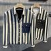 2023 Spring And Autumn Season New Colored Vertical Pattern Flip Collar For Men's High End Long Sleeved Striped Shirt_viptrois.com