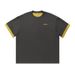 Monochrome Man- Old Money Style Double-Sided Air Layer Short T-Shirt Men's Summer New Texture Light Letter Embroidery Half Sleeve_viptrois.com