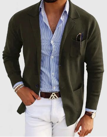 Men's Clothing Spring Tops Business Casual Double Button Printed Suit Jacket Men's Suit Large Size Casual_viptrois.com