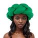 New African hot selling pure color exaggerated decorative sponge flower braid headband headband_viptrois.com