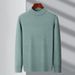Basic Men's Sweater Half Turtleneck Fleece Lined Thickened Casual Versatile Base Knitwear For Men Dad's Outfit_viptrois.com
